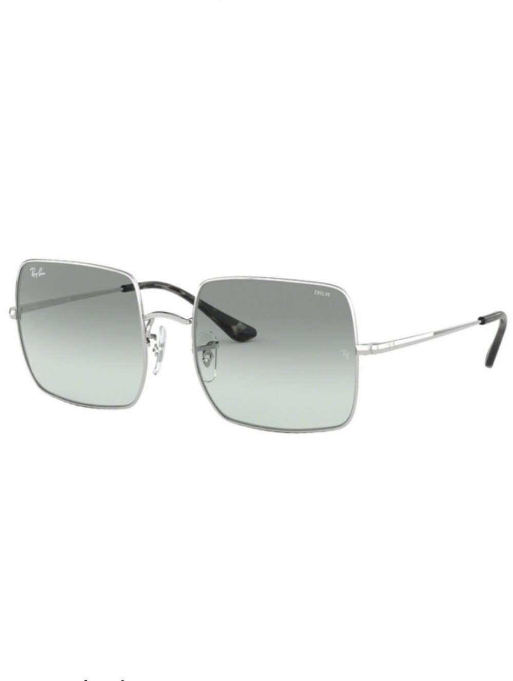 Ray-Ban Square Metal Sunglasses with Light Blue Lenses